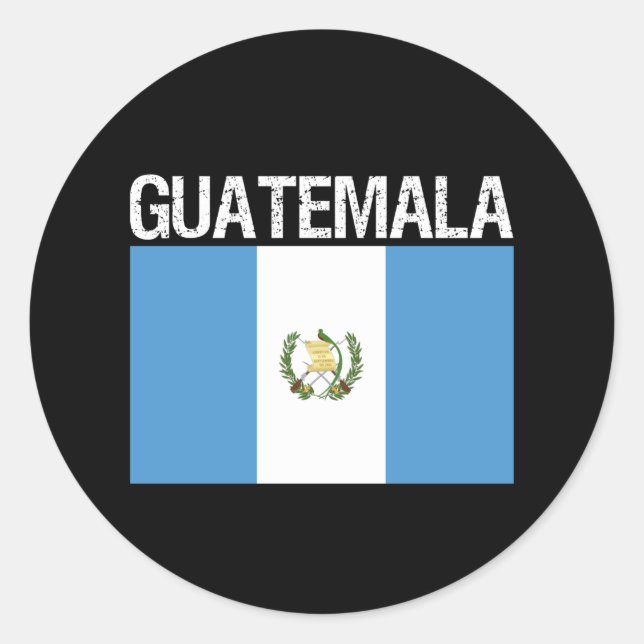 Sticker Rond Guatemala, drapeau du Guatemala (Devant)