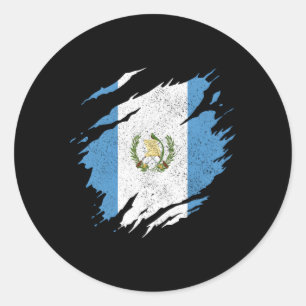 Sticker Rond Guatemala Guatémala : Fierté du drapeau Chaa