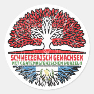 Sticker Rond Guatémaltèque Schweizer Schweiz Baum