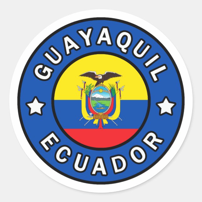 Sticker Rond Guayaquil Equateur (Devant)
