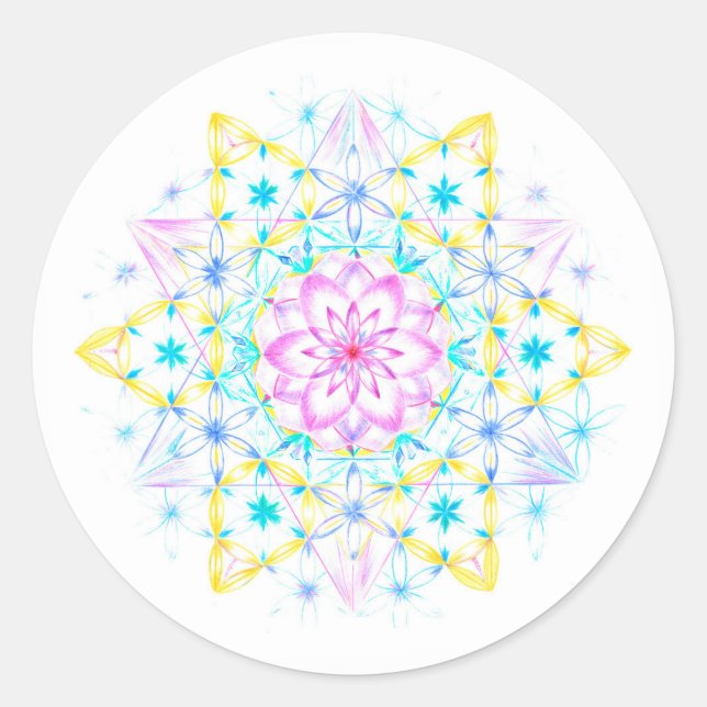 Sticker Rond Guérison de l'enfant étoile (Devant)