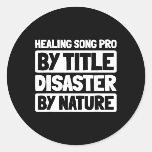 Sticker Rond Guérison musicale thérapeutique Santé mentale - Mu