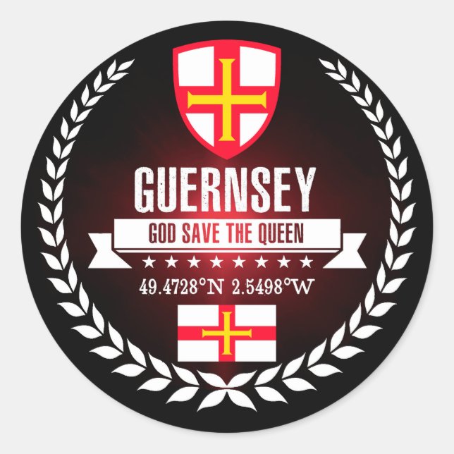 Sticker Rond Guernesey (Devant)