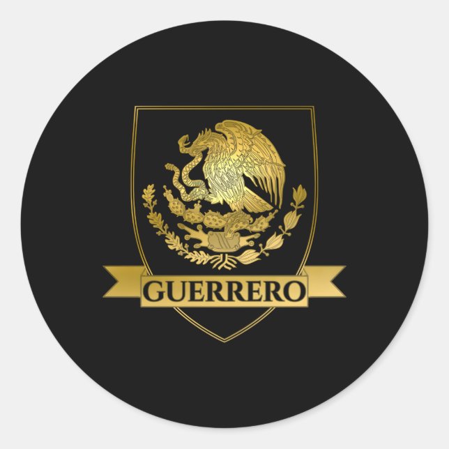 Sticker Rond Guerrero Mexico Crest (Devant)