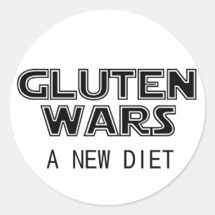 Sticker Rond Guerres de gluten : Un gluten coeliaque de nouveau