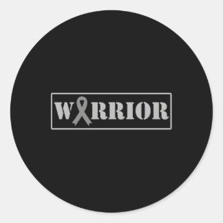 Sticker Rond Guerrier Cerveau Tumeur Sensibilisation Cerveau Mo