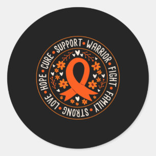 Sticker Rond Guerrier combattre Famille Amour Forte Espoir Cure