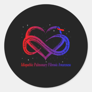 Sticker Rond Guerrier de fibrose pulmonaire idiopathique