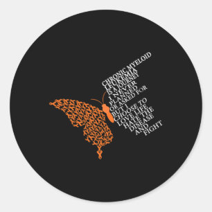 Sticker Rond Guerrier de la leucémie myéloïde chronique