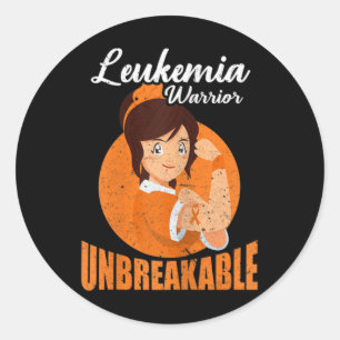 Sticker Rond Guerrier de la leucémie Sensibilisation au cancer
