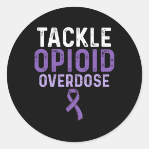 Sticker Rond Guerrier de la sensibilisation au surdosage d'opio