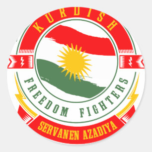 Sticker Rond guerrier de liberté de Peshmerga du KURDISTAN du