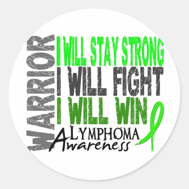 Sticker Rond Guerrier de Lymphoma (Devant)