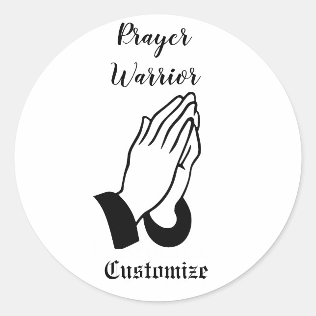 Sticker Rond Guerrier de prière prier Thunder_Cove (Devant)