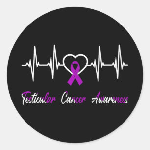 Sticker Rond Guerrier de sensibilisation au cancer testiculaire