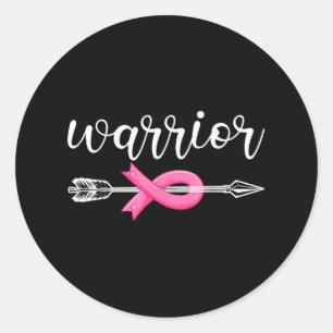 Sticker Rond Guerrier du cancer du sein Sensibilisation au canc