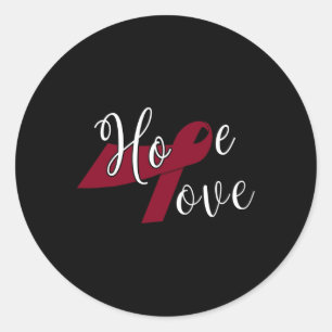 Sticker Rond Guerrier du Mois de sensibilisation au cancer du m