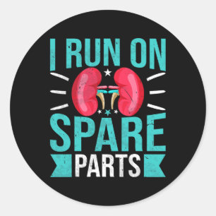 Sticker Rond Guerrier du rein - Motivati de sensibilisation aux