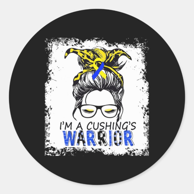 Sticker Rond Guerrier du syndrome de la chasse (Devant)