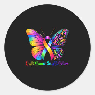 Sticker Rond Guerrier lutte contre le cancer dans et chaque rub