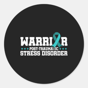 Sticker Rond Guerrier post-traumatique Stress Sensibilisation M