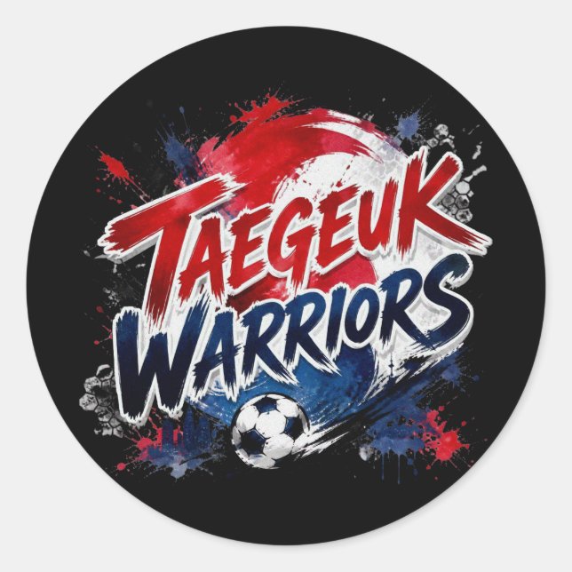 Sticker Rond Guerriers Taegeuk - Équipe nationale de Corée du S (Devant)