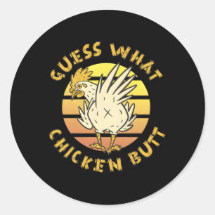 Sticker Rond Guess Wild Custom W Chicken Butt