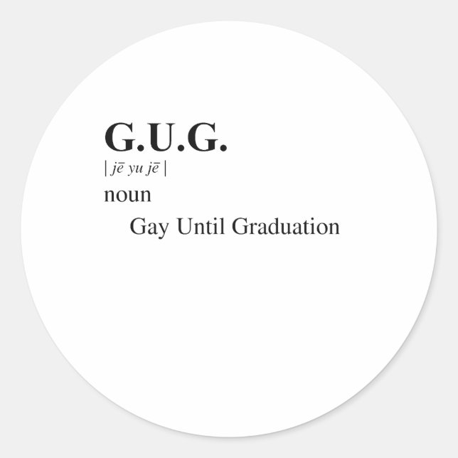 STICKER ROND GUG (Devant)