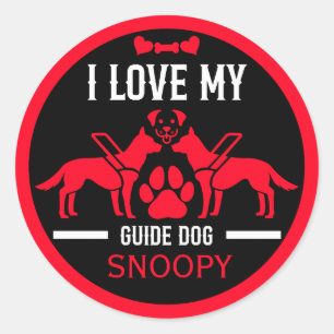 Sticker Rond Guide des cadeaux de chien