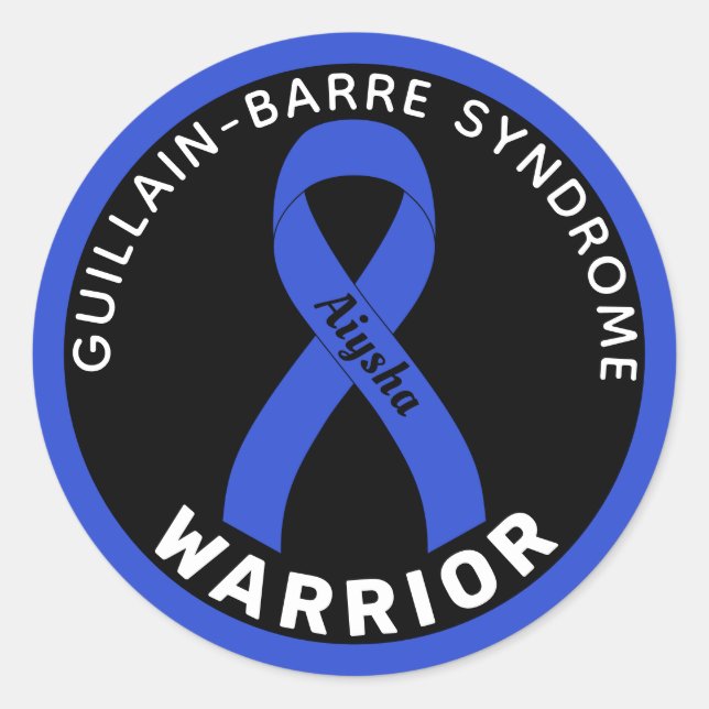 Sticker Rond Guillain-Barre Syndrome Guillain-Barre Ruban noir (Devant)