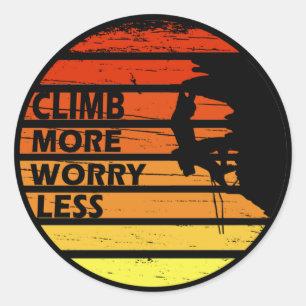 Sticker Rond Guillemets d'escalade rock motivationnel