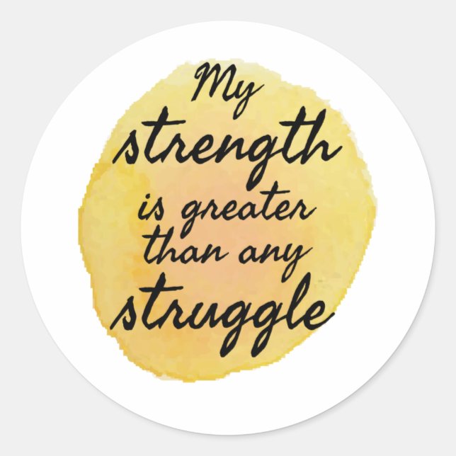 Sticker Rond Guillemets inspirants pour acceptation de soi (Devant)