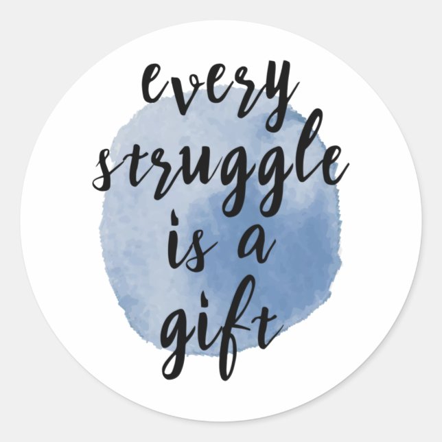 Sticker Rond Guillemets inspirants pour l'amour de soi (Devant)