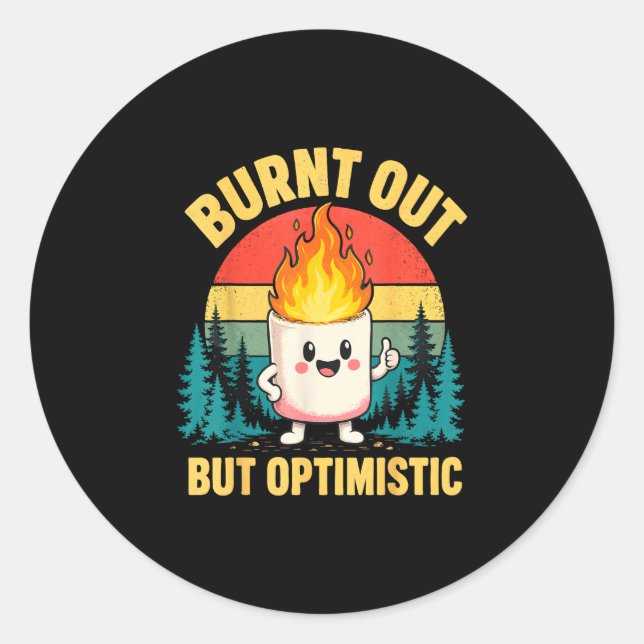 Sticker Rond Guimauve amusante  (Devant)