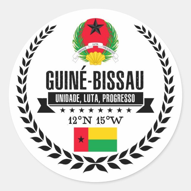 Sticker Rond Guinée-Bissau (Devant)