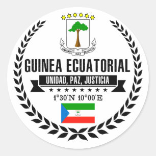 Sticker Rond Guinée équatoriale
