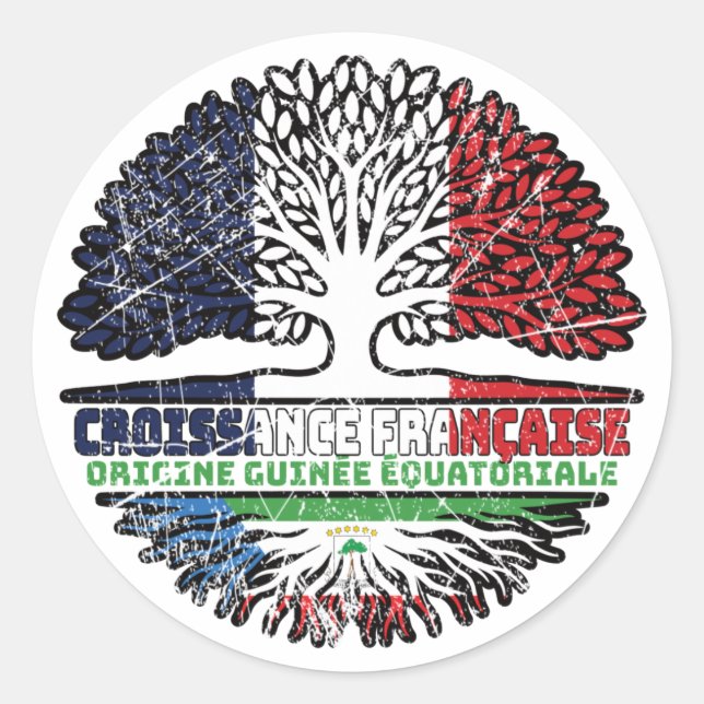 Sticker Rond Guinée équatoriale France équatoriale (Devant)