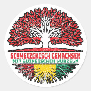 Sticker Rond Guineisch Schweizer Schweiz Baum Wurzel
