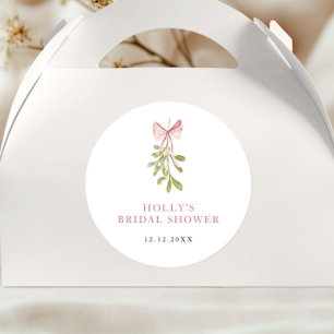 Sticker Rond Guirlande de gui rose poussiéreuse pour la douche 