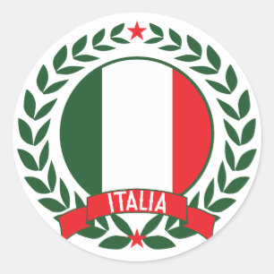 Sticker Rond Guirlande de l'Italie