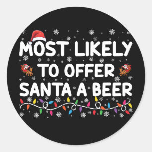 Sticker Rond Guirlande de Noël pour la personne la plus suscept