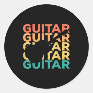 Sticker Rond Guitar Acoustic Guitar Guitarists