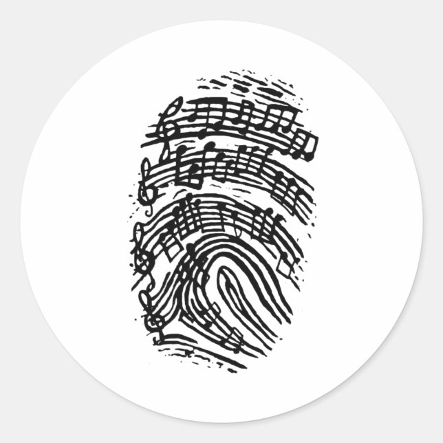 Sticker Rond Guitar Lover | Staves Guitar Venin (Devant)