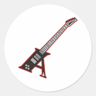 Sticker Rond Guitare A