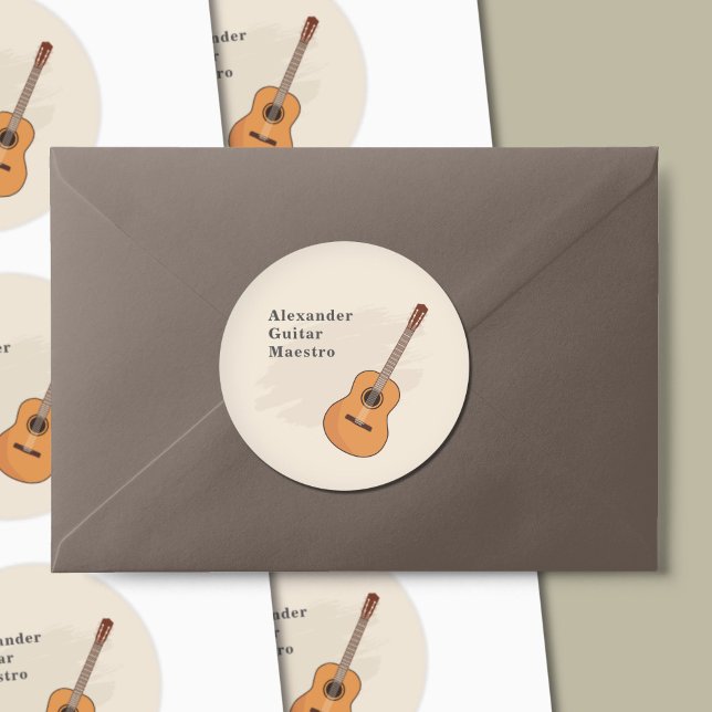 Sticker Rond Guitare acoustique (Acoustic Guitar Sticker)