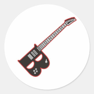 Sticker Rond Guitare B