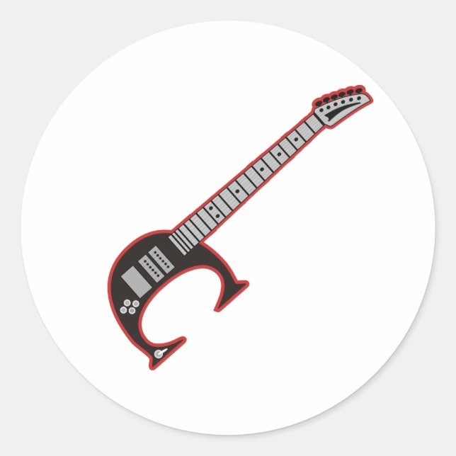 Sticker Rond Guitare C (Devant)