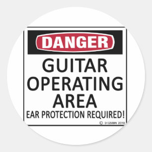 Sticker Rond Guitare de région d'opération