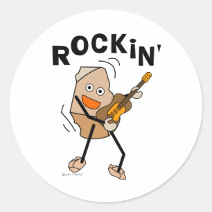 Sticker Rond Guitare de Rockin