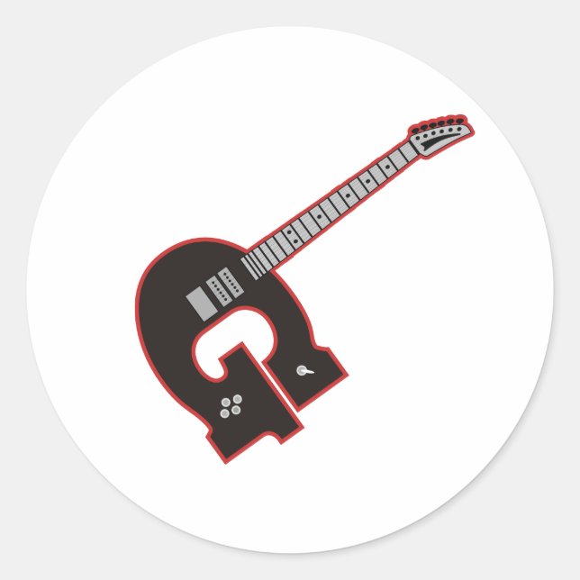 Sticker Rond Guitare G (Devant)